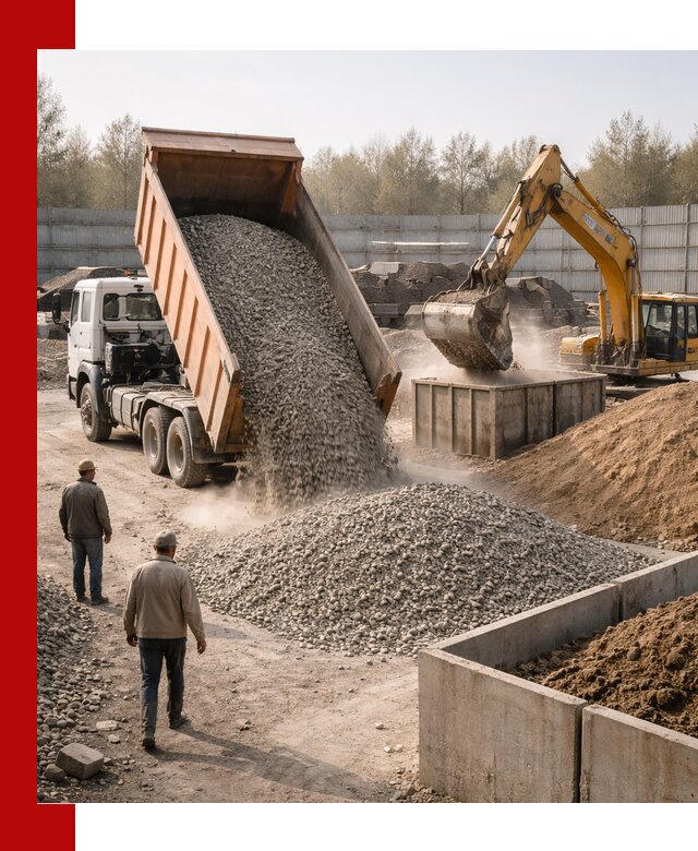 Доставка нерудных материалов с погрузкой и разгрузкой в Барнауле