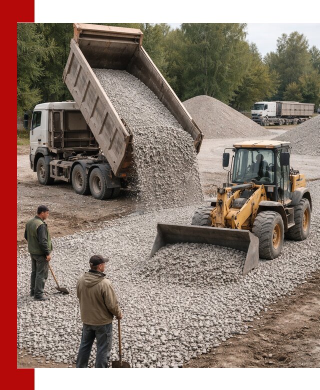 Купить гравийный щебень фракция 20-40 в Барнауле с доставкой