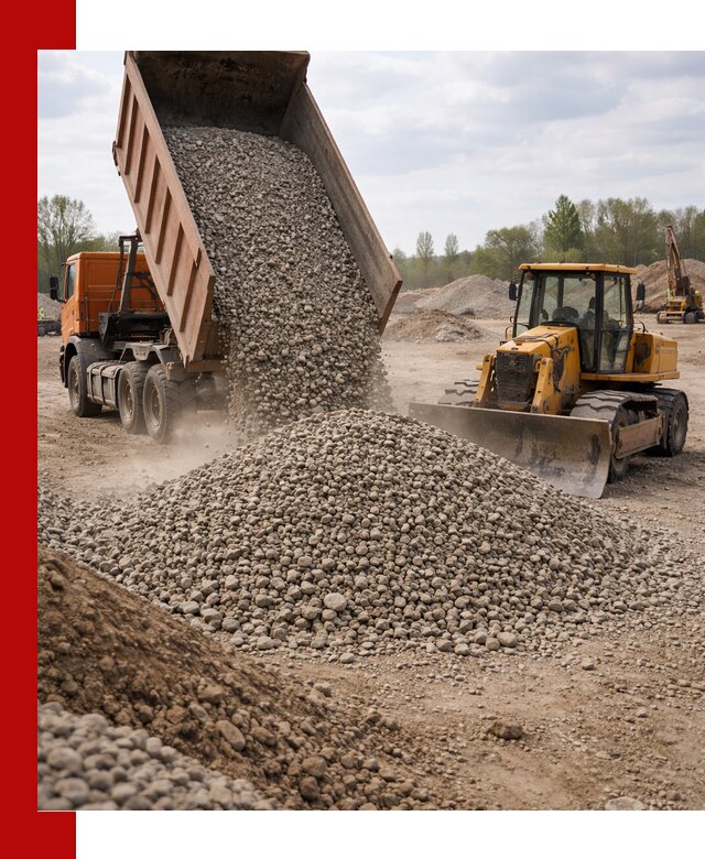 Доставка гравийного щебня фракции 40-70 в Барнауле
