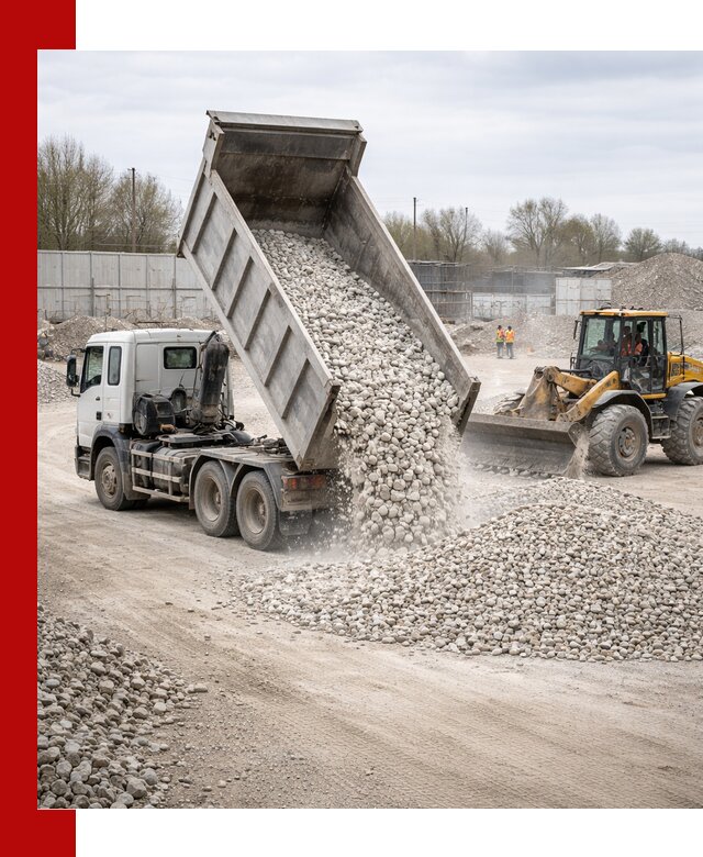 Доставка и продажа известнякового щебня в Барнауле