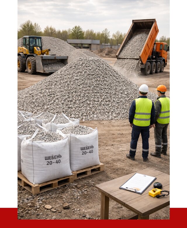 Известняковый щебень 20-40 в Барнауле от 2124 р. ПРОНЕРУДБрн