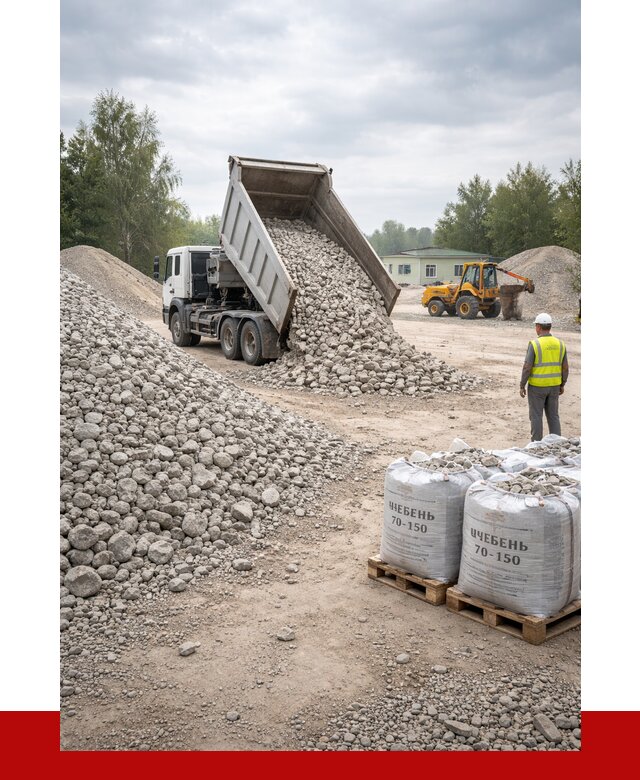 Известняковый щебень фракция 70-150 в Барнауле от 1265 р. | ПРОНЕРУДБрн