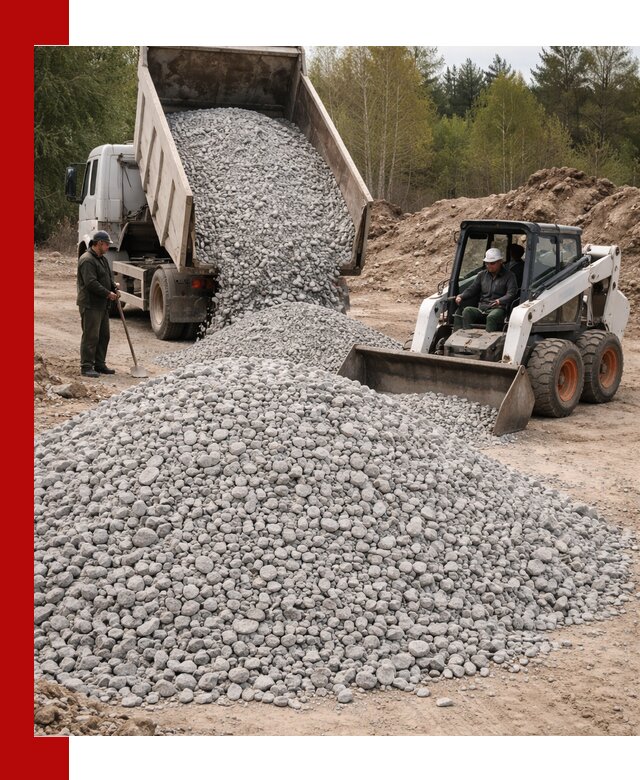 Доставка доломитового щебня в Барнауле напрямую от карьера