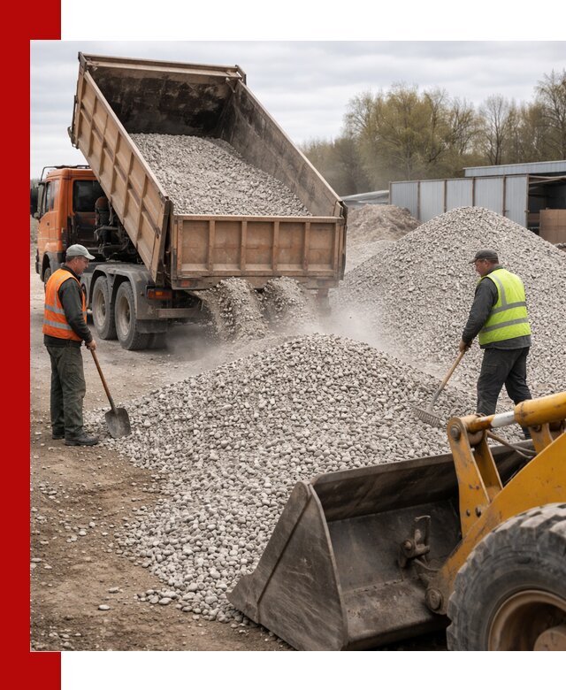 Доломитовый щебень фракции 5-20 с доставкой в Барнауле