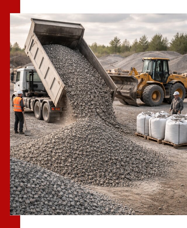 Бетонный щебень фракция 5–20 с доставкой в Барнауле