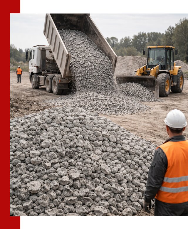 Доставка бетонного щебня фракции 20-40 в Барнауле