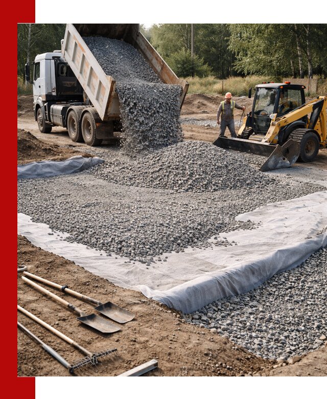 Щебень для фундамента с доставкой в Барнауле