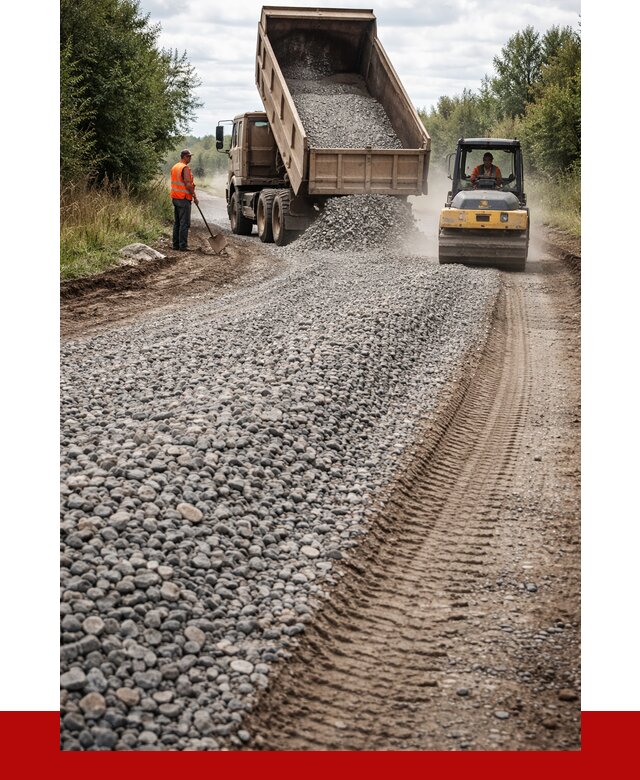 Щебень для отсыпки дороги в Барнауле от 2731 р. ПРОНЕРУДБрн
