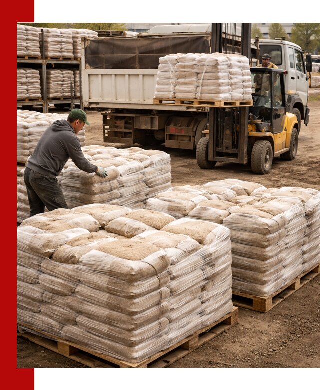 Карьерный песок в мешках с доставкой в Барнауле