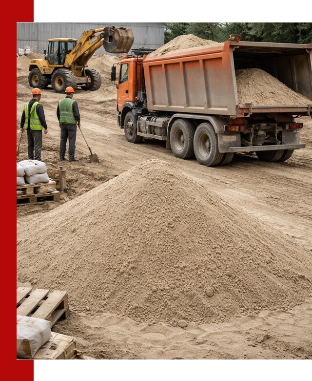 Доставка и продажа мытого речного песка в Барнауле