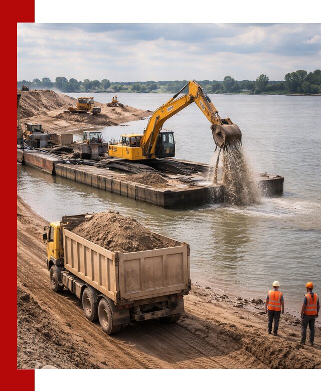 Намывной песок с доставкой в Барнауле оптом и в розницу