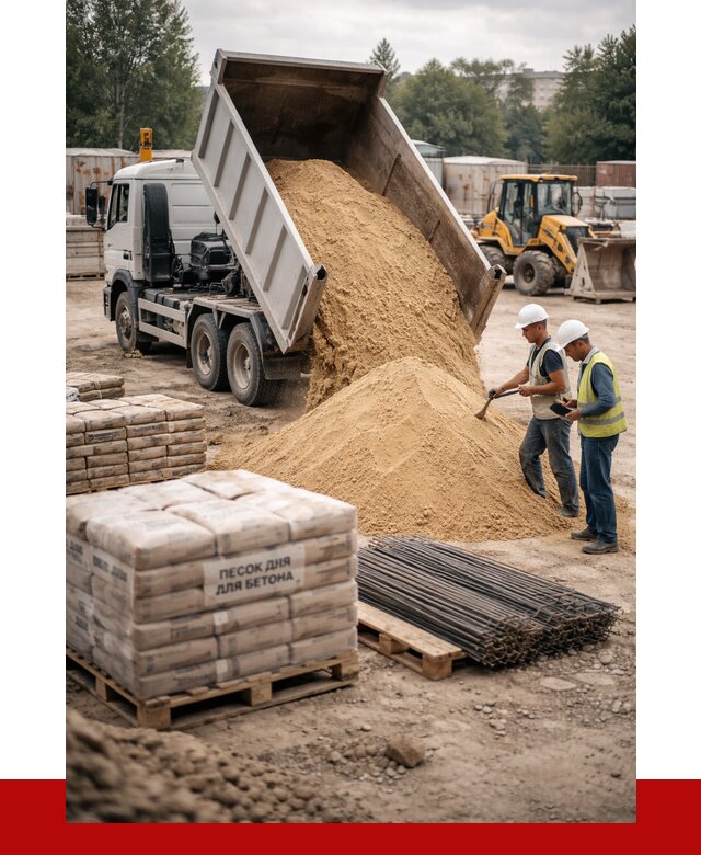 Песок для бетона в Барнауле от 2529 р. с доставкой, ПРОНЕРУДБрн