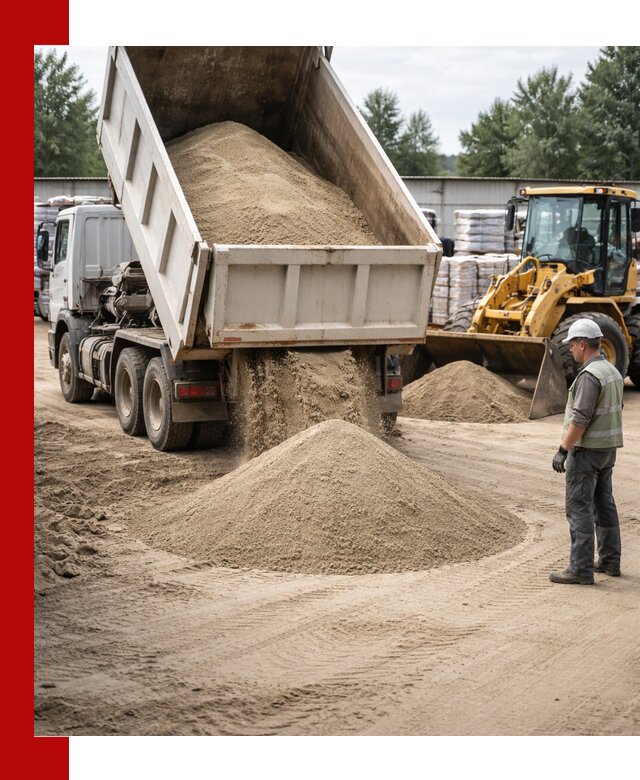 Поставка и доставка песка для бетона в Барнауле