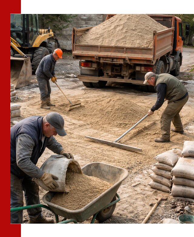 Поставка песка для стяжки в Барнауле с быстрой доставкой
