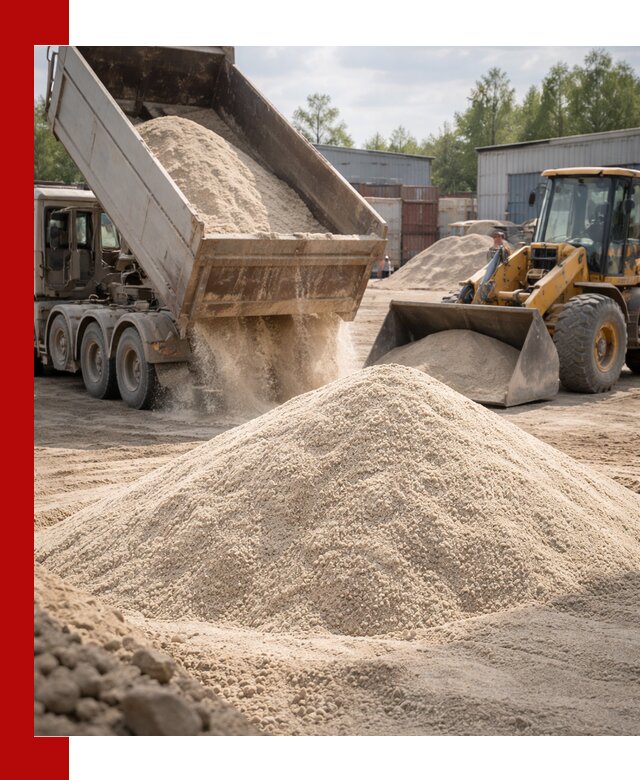 Кварцевый песок с доставкой в Барнауле для строительных работ