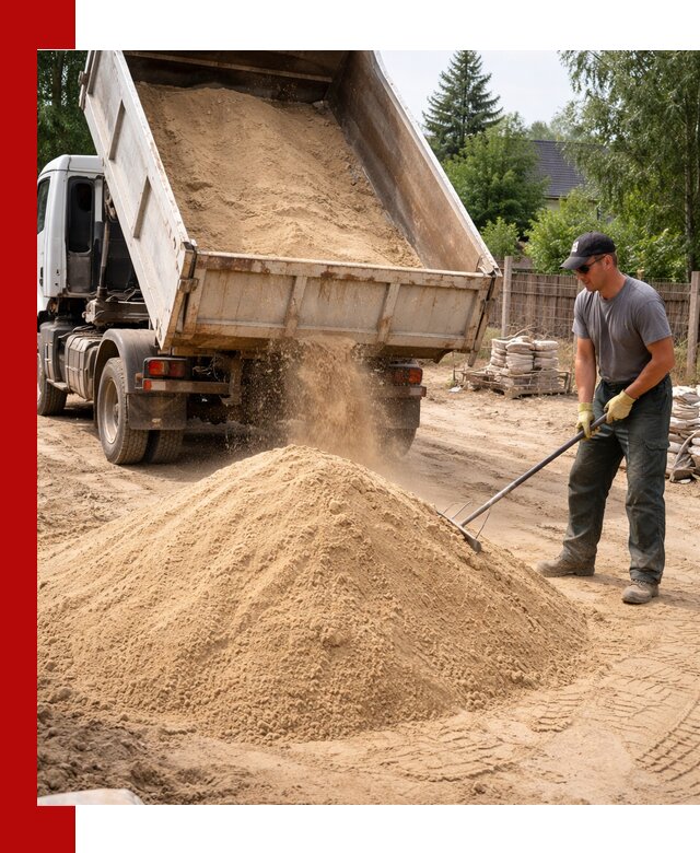 Доставка сухого песка самосвалами в Барнауле