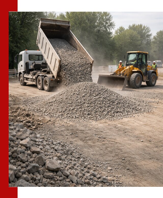 Гравий фракция 5–20 доставка в Барнауле оптом и в розницу