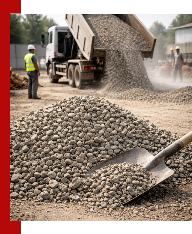 Доставка гравия фракции 20-40 в Барнауле с самосвалами