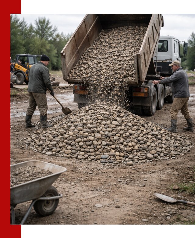 Доставка гальки речной оптом и в розницу в Барнауле