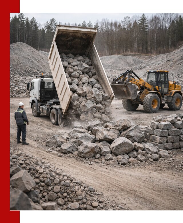 Доставка и продажа бутового гранитного камня в Барнауле