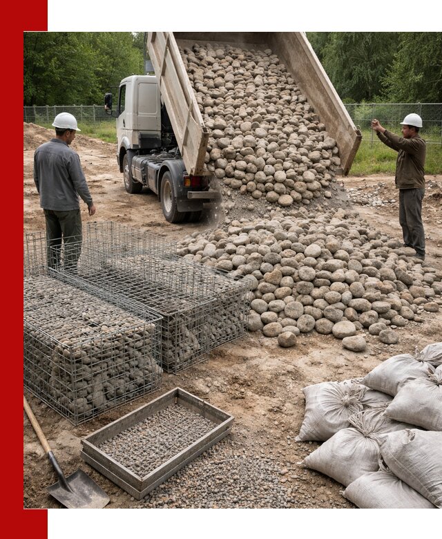 Камень для габионов фракция 70–151 в Барнауле