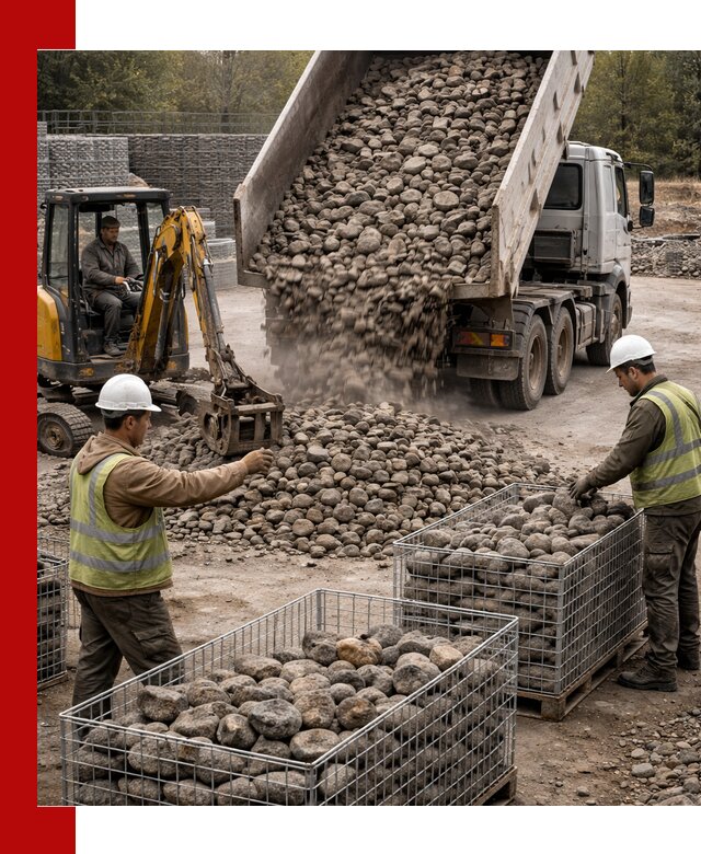 Камень для габионов фракция 100–201 в Барнауле