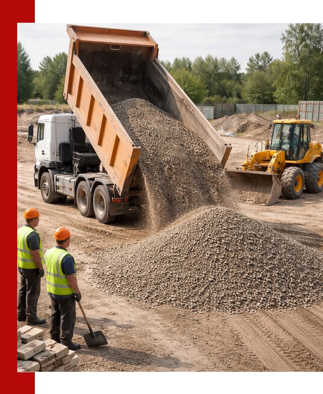 Доставка щебёночно-песчаной смеси ЩПС С7 в Барнауле