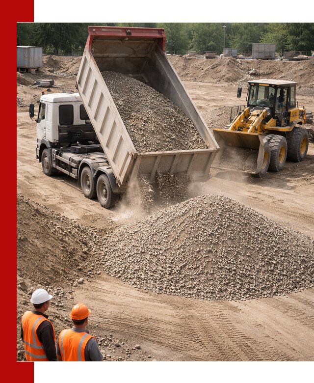 Щебень с песком (ЩГПС С2) с доставкой в Барнауле