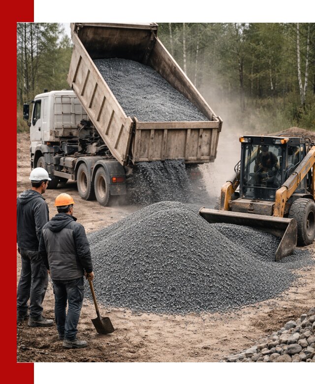 Гранитный отсев 0-5 с доставкой и разгрузкой в Барнауле