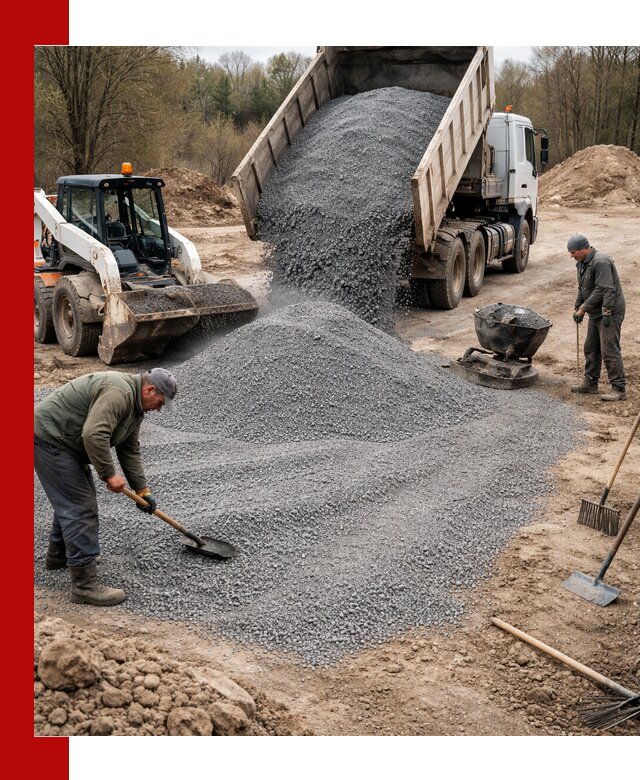 Отсев для подсыпки в Барнауле — доставка и подсыпка на участок