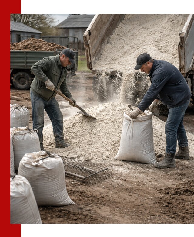 Доставка извести пушонки в Барнауле оптом и мелким оптом