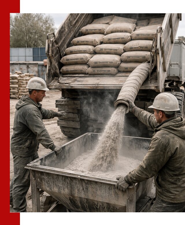 Доставка цемента М400 в Барнауле оптом и в розницу