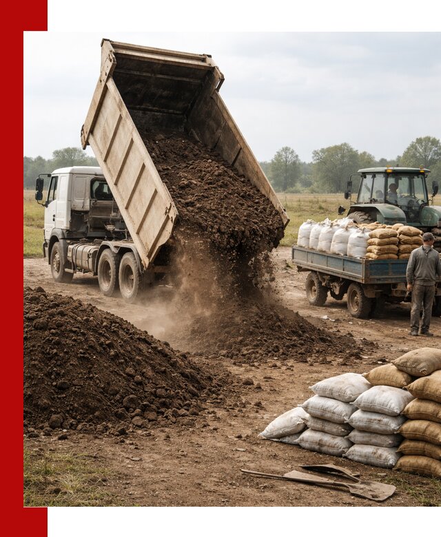 Доставка грунта и удобрений оптом в Барнауле для сельхоз и строительства