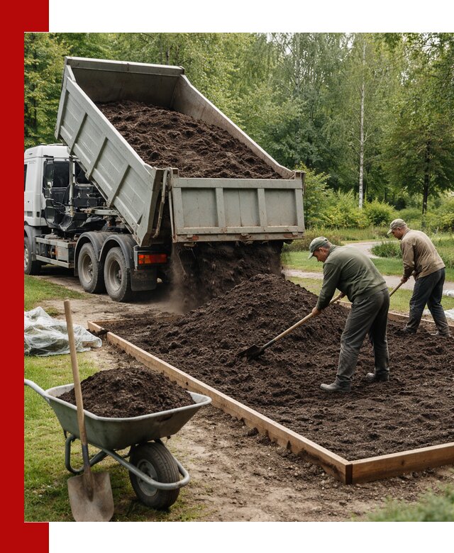 Доставка грунта для озеленения и благоустройства в Барнауле