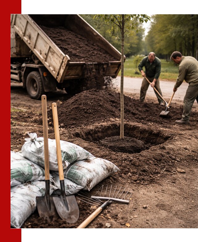 Грунт для посадки деревьев в Барнауле — доставка и подготовка почвы