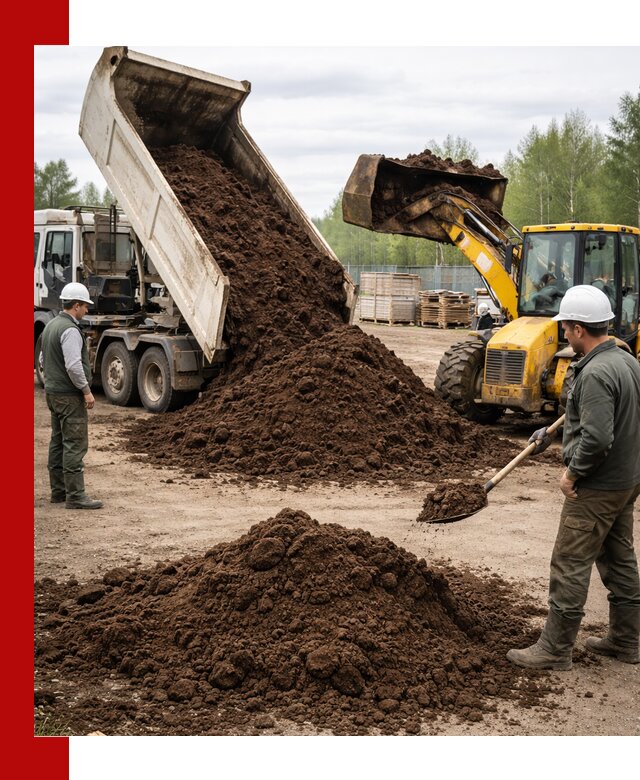 Доставка торфа оптом и в мешках в Барнауле