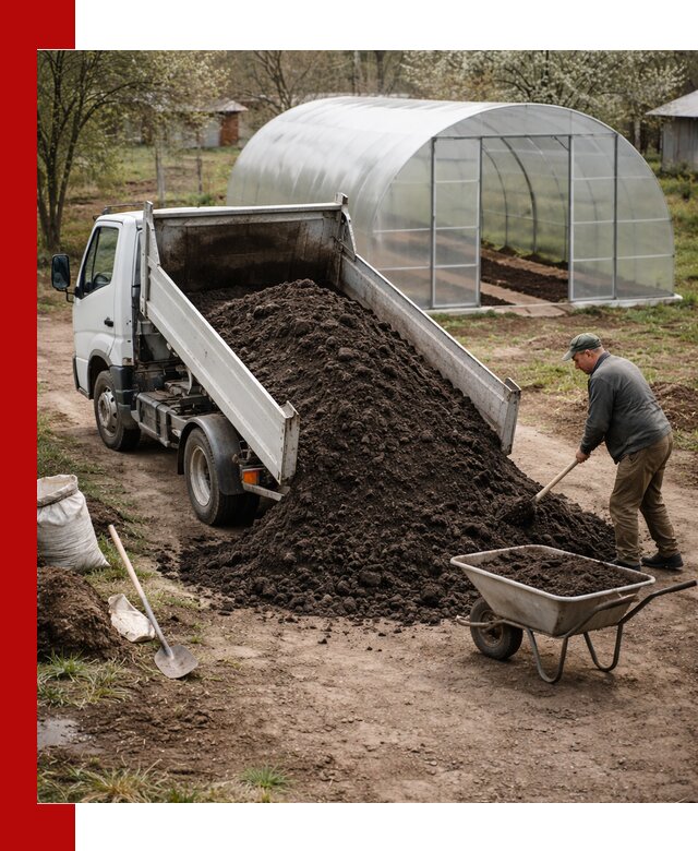 Чернозем для теплицы с доставкой в Барнауле