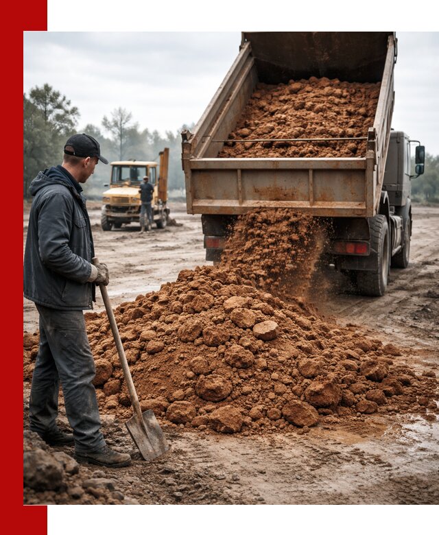 Глина для засыпки в Барнауле с доставкой самосвалами