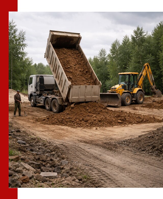 Доставка суглинка самосвалами в Барнауле подсыпка и планировка
