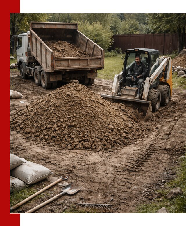 Суглинок для планировки участков в Барнауле с доставкой и выгрузкой