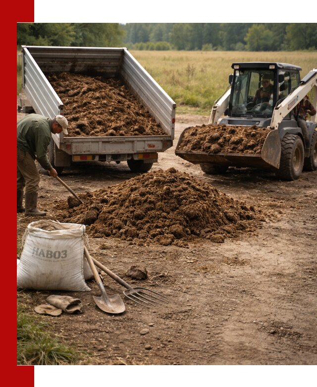 Доставка конского навоза в Барнауле с разгрузкой и доставкой на объект