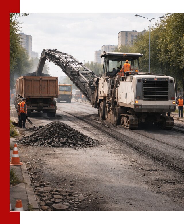 Фрезерованный асфальт в Барнауле — удаление и вывоз старого покрытия