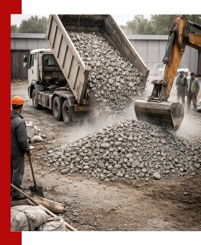 Доставка дробленого бетона в Барнауле оптом и в розницу