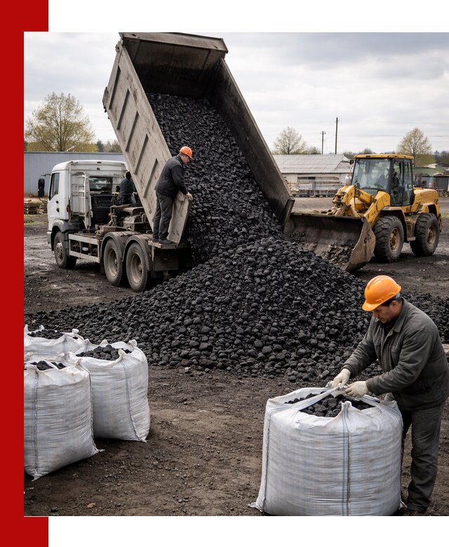 Доставка каменного угля в Барнауле оптом и в розницу