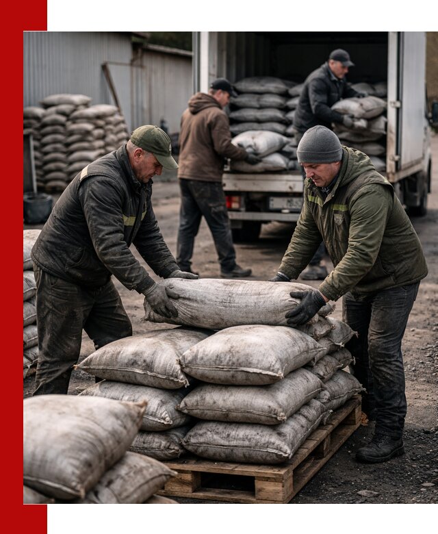 Доставка угля в мешках по выгодным ценам в Барнауле