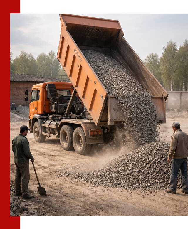 Доставка самосвалом 20 м3 в Барнауле быстро и надежно