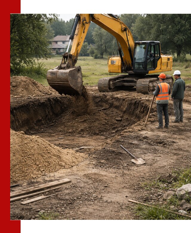 Рытье котлована под фундамент в Барнауле (быстро и недорого)